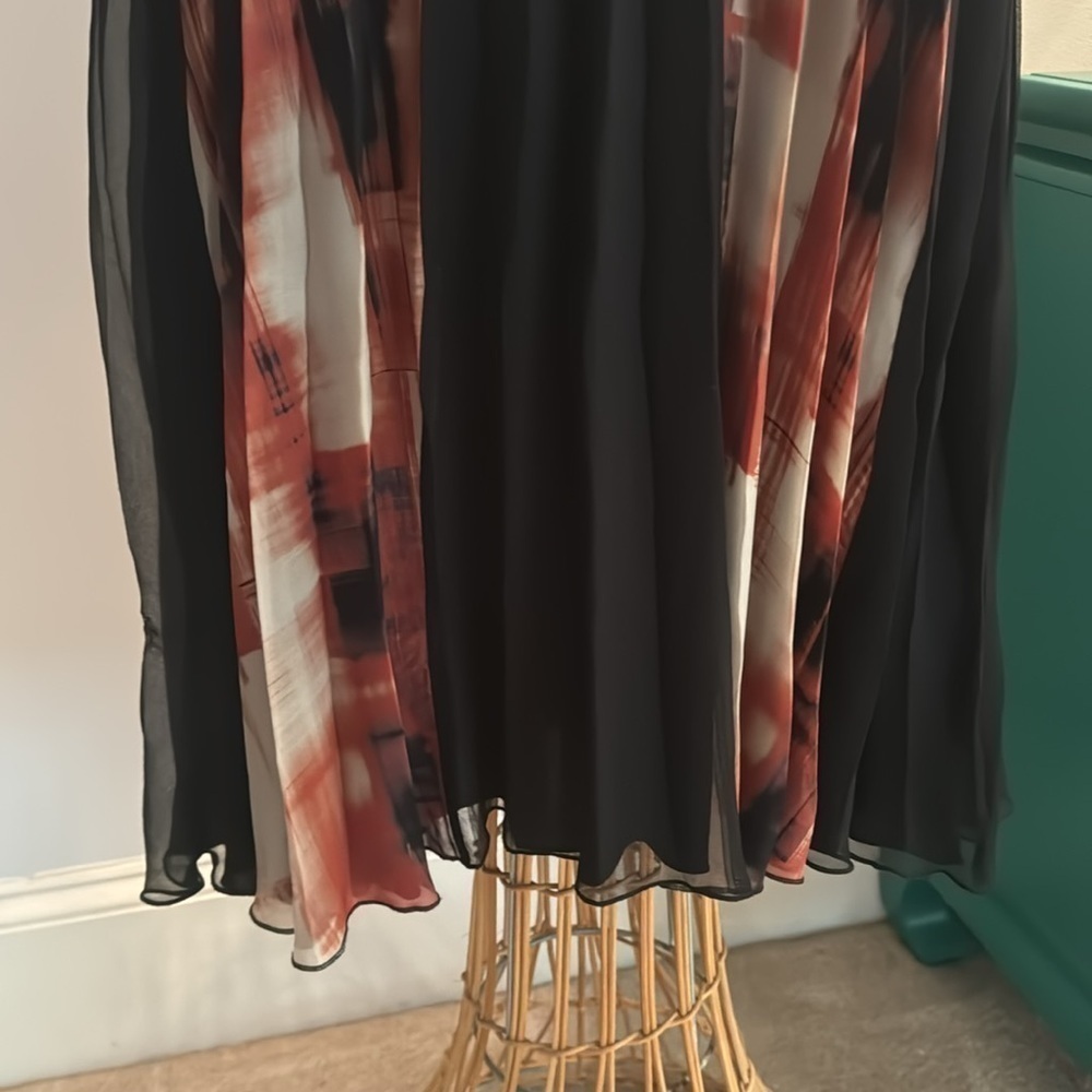 Komarov beautiful black rusty and cream colored dress - Picture 4 of 10